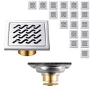 Ver imagem 1 de Ralo Inox Kit 18 Uni 10x10 Anti Odor Banheiro Casa Anti Inseto Lavabo Quintal Lavanderia Higienico V