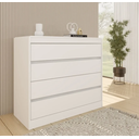 Ver imagem 1 de Cômoda Espanha 4 Gavetas 100%MDF - Móveis Tcil:Neve