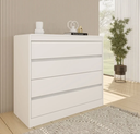 Ver imagem 1 de Cômoda Espanha 4 Gavetas 100%MDF - Móveis Tcil:Neve