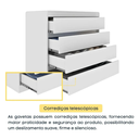 Ver imagem 5 de Cômoda Espanha 4 Gavetas 100%MDF - Móveis Tcil:Neve