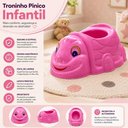 Ver imagem 4 de Pinico Desfralde Infantil Rosa Tartaruga Troninho Xixi Assento Bebê Criança Banheiro Creche Meninas