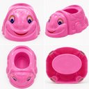 Ver imagem 3 de Pinico Desfralde Infantil Rosa Tartaruga Troninho Xixi Assento Bebê Criança Banheiro Creche Meninas