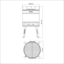 Churrasqueira À Carvão Tramontina Tcp 400 em Aço Inox com Balde - 2