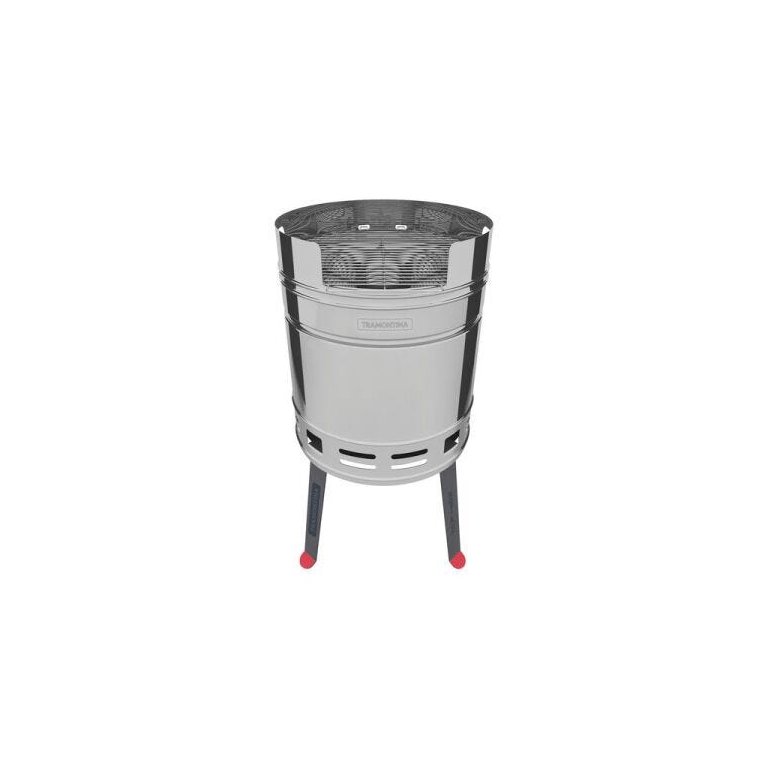 Churrasqueira À Carvão Tramontina Tcp 400 em Aço Inox com Balde