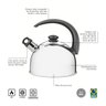 Chaleira Tramontina Com Apito Em Aço Inox Cabo Preto 2,1 L - 61483/013 - 4