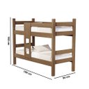 Ver imagem 3 de Beliche Solteiro Vira Duas Camas Leticia Madeira Mdf:castanho