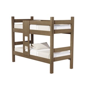 Beliche Solteiro Vira Duas Camas Leticia Madeira Mdf:castanho