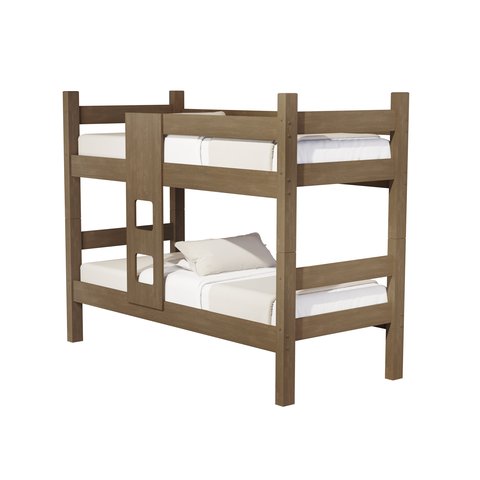 Beliche Solteiro Vira Duas Camas Leticia Madeira Mdf:castanho