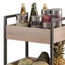 Ver imagem 5 de Carrinho Organizador Fruteira 3 Prateleiras Industrial Liss M24 Freijó/preto - Mpozenato