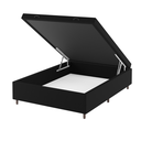 Ver imagem 1 de Base Box Bau Casal Cairo (43x138x188cm) Preto - Casa Giulia