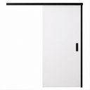 Ver imagem 2 de Porta Correr Lisa Prime Trilho Embutido Concha 82x210cm Direito Branco Rodam