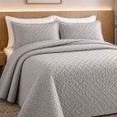 Ver imagem 2 de Colcha Matelassê - Queen Size - Madri 3D - Geométrico - Cinza - Dupla Face - c/ Porta Travesseiros -