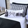 Kit Roupa de Cama Colcha Infantil Cobre Leito Game Retrô Dupla Face com Almofada Solteiro 04 Peças - 3