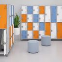 Ver imagem 6 de Roupeiro de Aço 20 Portas Locker Robustez e Durabilidade:tricolor