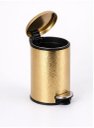 Ver imagem 3 de Lixeira Inox 5L Dourado Deluxe Lixo Pedal Compacta Premium