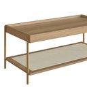 Ver imagem 3 de Mesa Centro Retangular Oslo Artesano 93 Cm (larg) Mdp Hanover Palha Sintética Bege Pé Metal