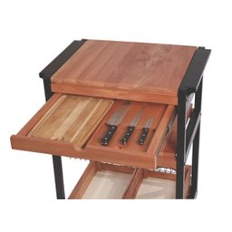 Carro para Servir Churrasco Mogno Africano Tramontina - 13286/640 - 3