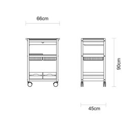 Carro para Servir Churrasco Mogno Africano Tramontina - 13286/640 - 4