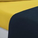 Ver imagem 3 de Jogo de Cama Malha Lençol 100% Algodão Gran Moratta 3 Peças Solteiro - Azul Marinho-amarelo