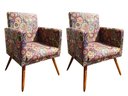 Ver imagem 1 de Kit 2 Poltronas Decorativa Bia Suede Mosaico Pés Madeira Ms Decor