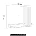 Ver imagem 4 de Painel Tv 50 Pol 136cm Bancada Suspensa Vetra D04 Cedro/bali - Mpozenato