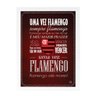 Quadro Decorativo Hino do Flamengo - Branco - A4 - 24x33cm - 1