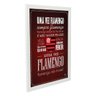 Quadro Decorativo Hino do Flamengo - Branco - A4 - 24x33cm - 2