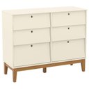 Ver imagem 4 de Berço Americano e Cômoda 6 Gavetas Unique Off White Eco Wood com Colchão Gazin - Matic