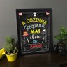 Quadro Decorativo Cozinha Pequena mas Cheia de Amor - Preto - A4 - 24x33cm - 3