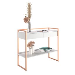 Conjunto Buffet e Aparador Industrial Branco Cobre - 5