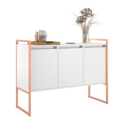Conjunto Buffet e Aparador Industrial Branco Cobre - 4