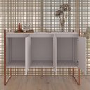 Ver imagem 6 de Conjunto Buffet e Aparador Industrial Branco Cobre