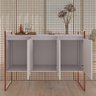 Conjunto Buffet e Aparador Industrial Branco Cobre - 6