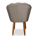 Ver imagem 3 de Cadeira de Jantar Pétala Estofada Pés Palito Veludo Cappuccino - Montanaris Decor