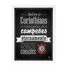 Quadro Decorativo Hino do Timão - Branco - A4 - 24x33cm - 1