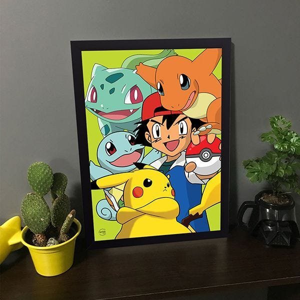 Quadro para Quarto Pokemon GO Kyogre Lendário 45x33 A3 - Tudo4Home