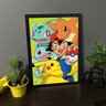 Quadro Decorativo Pokemón - Preto - A3 - 33x45cm - 3