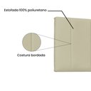 Ver imagem 3 de Cabeceira Painel Arizona Para Cama Box King 195 cm Corino Bege - D’Rossi