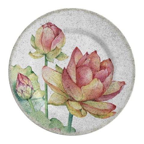 Conjunto com 6 Pratos Raso Lotus Ø29cm Alleanza Cerâmica