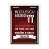 Quadro Decorativo Hino Botafogo de Ribeirão Preto - Branco - A4 - 24x33cm - 1