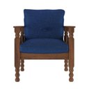 Ver imagem 2 de Poltrona Madeira Maciça Liz Multimóveis Vcr7003 - Azul