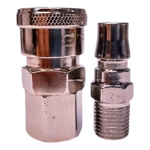 Kit Engate Rápido Esfera Alta Vazão 1/4 Com 2 Peças