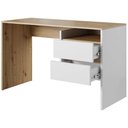 Ver imagem 3 de ESCRIVANINHA RETA COM GAVETEIRO DE DUAS GAVETAS ACOPLADAS