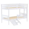 Beliche Solteiro Infantil Eco e Mini Escada/escorregador Madeira Maciça Branco Mobilistore - 1