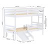 Beliche Solteiro Infantil Eco e Mini Escada/escorregador Madeira Maciça Branco Mobilistore - 2
