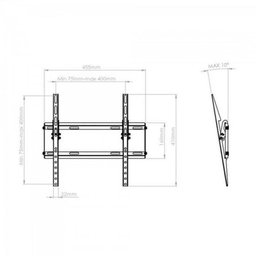 Suporte para Tv Inclinado 32-55" Sbrp415 Preto Brasforma - 3