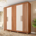 Ver imagem 1 de Guarda Roupa Casal 216cm com 5 Portas Sulla Freijó/off C01 - Mpozenato