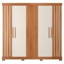 Ver imagem 5 de Guarda Roupa Casal 216cm com 5 Portas Sulla Freijó/off C01 - Mpozenato