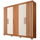Ver imagem 2 de Guarda Roupa Casal 216cm com 5 Portas Sulla Freijó/off C01 - Mpozenato