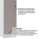 Ver imagem 4 de Guarda Roupa Modulado 38cm 1 Porta Alpes Luciane Móveis